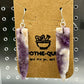 925 Chevron Amethyst Drop Earrings