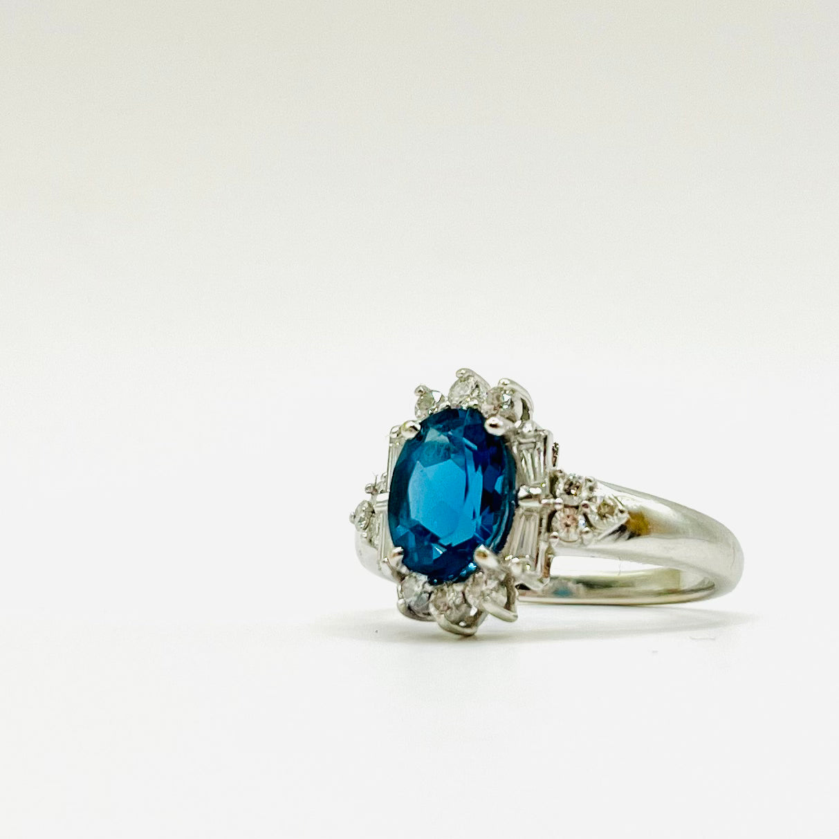 London Blue Topaz Diamond Ring